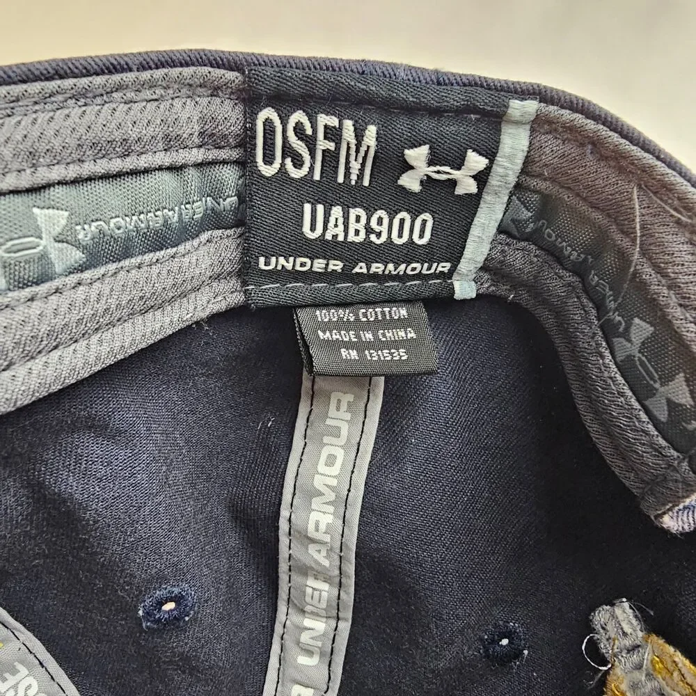 Under Armour No More Key Largo Hat Mens OSFM Navy Blue Strapback Baseball Cap FL